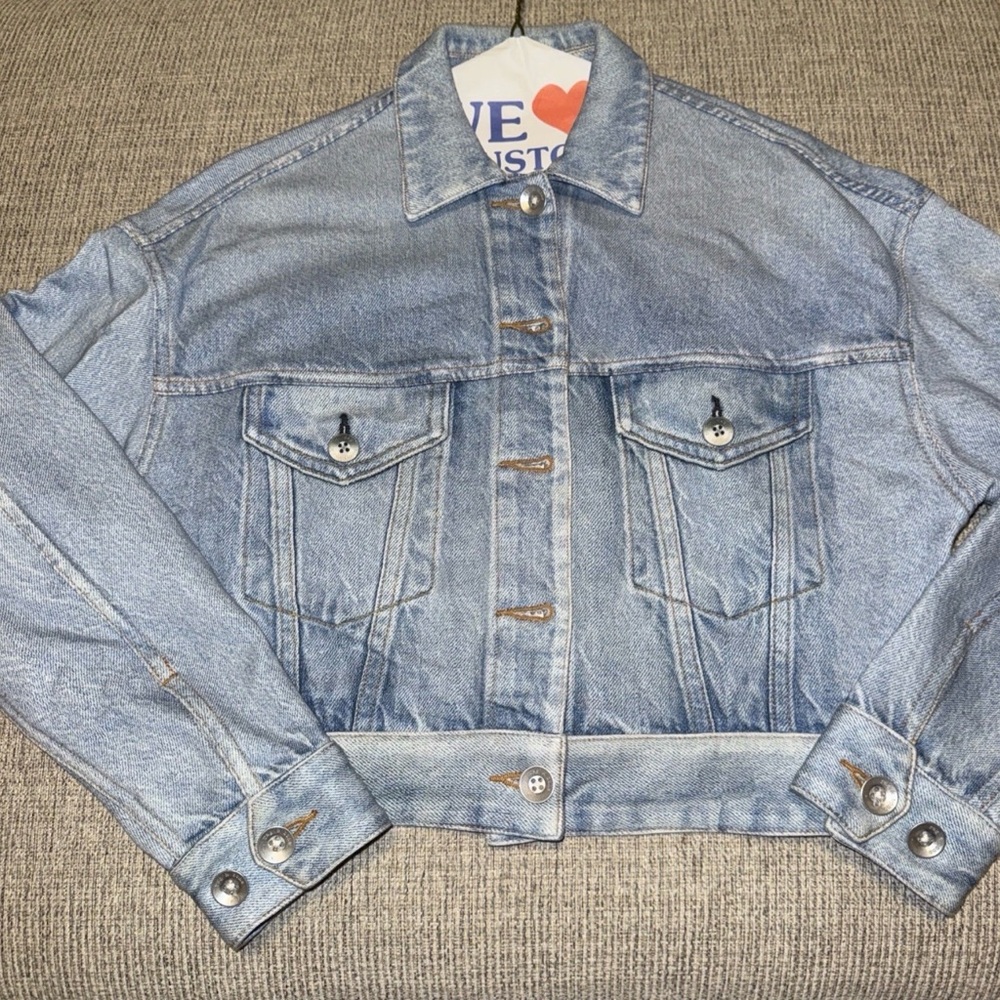 Rag and Bone Miramar Cropped Jacket Women Size XXS Blue Denim